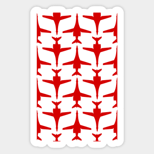 B-1 Lancer - Red & White Pattern Unswept Design Sticker